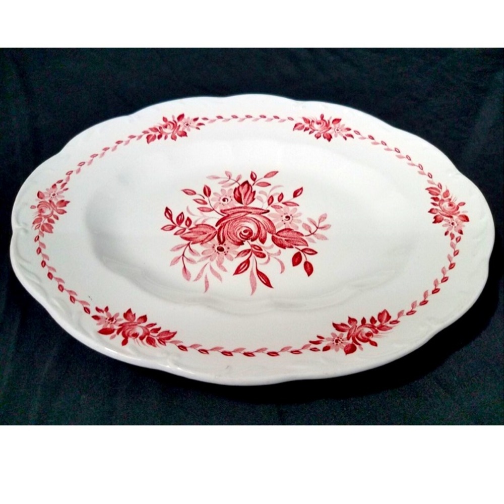Vintage Royal Ascot Dresden 12 & 1/8 in. Oval China Platter